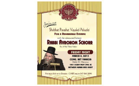 Parshat Vayakel-Pekudei Rabbi Avrohom Schorr